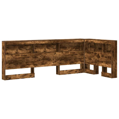 vidaXL Aufbewahrungskopfteil Geräucherte Eiche 90 cm Holzwerkstoff