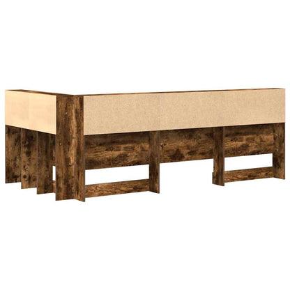 vidaXL Aufbewahrungskopfteil Geräucherte Eiche 90 cm Holzwerkstoff