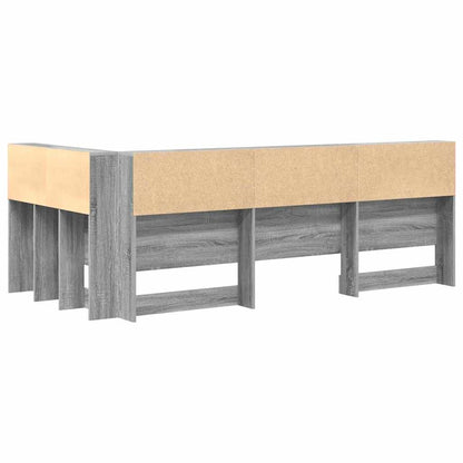 vidaXL Aufbewahrungskopfteil Graues Sonoma 90 cm Holzwerkstoff