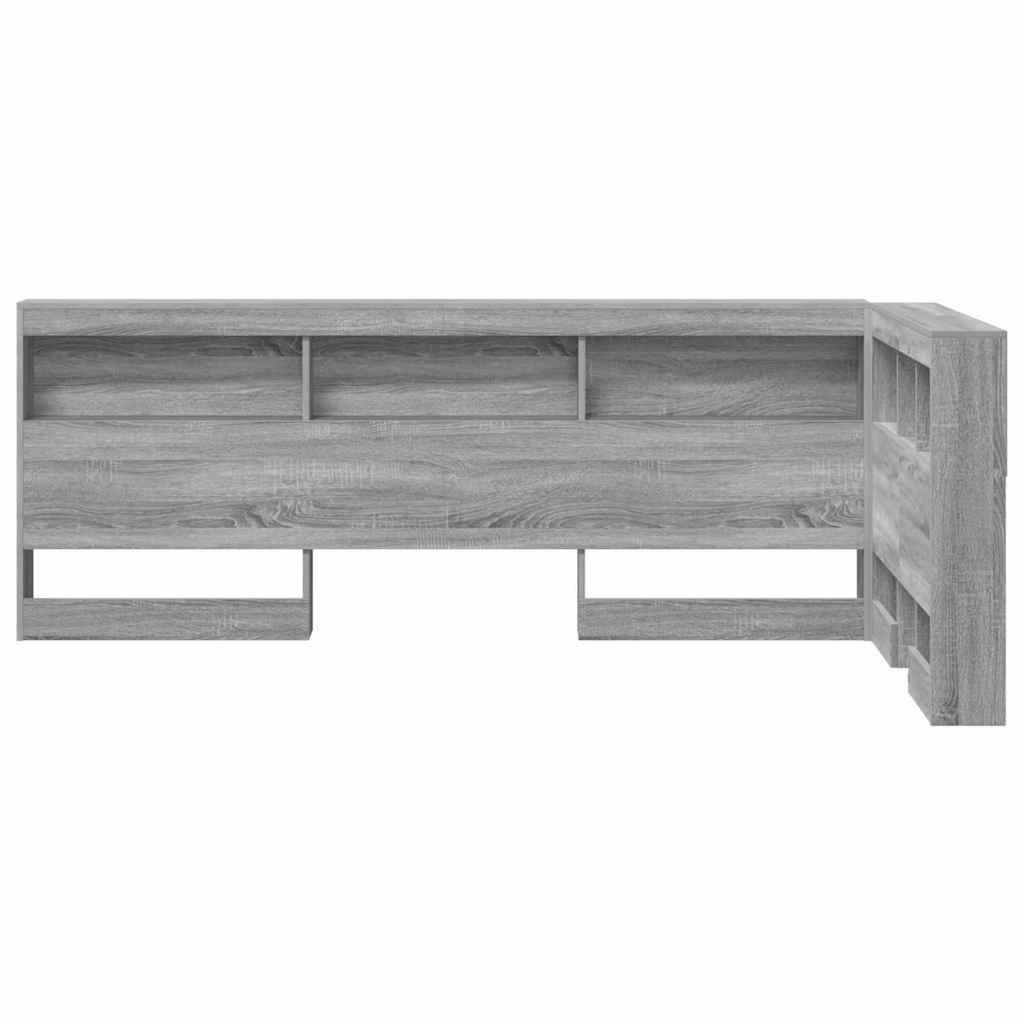vidaXL Aufbewahrungskopfteil Graues Sonoma 90 cm Holzwerkstoff