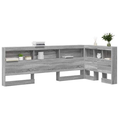 vidaXL Aufbewahrungskopfteil Graues Sonoma 90 cm Holzwerkstoff