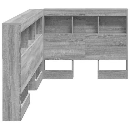 vidaXL Aufbewahrungskopfteil Graues Sonoma 90 cm Holzwerkstoff