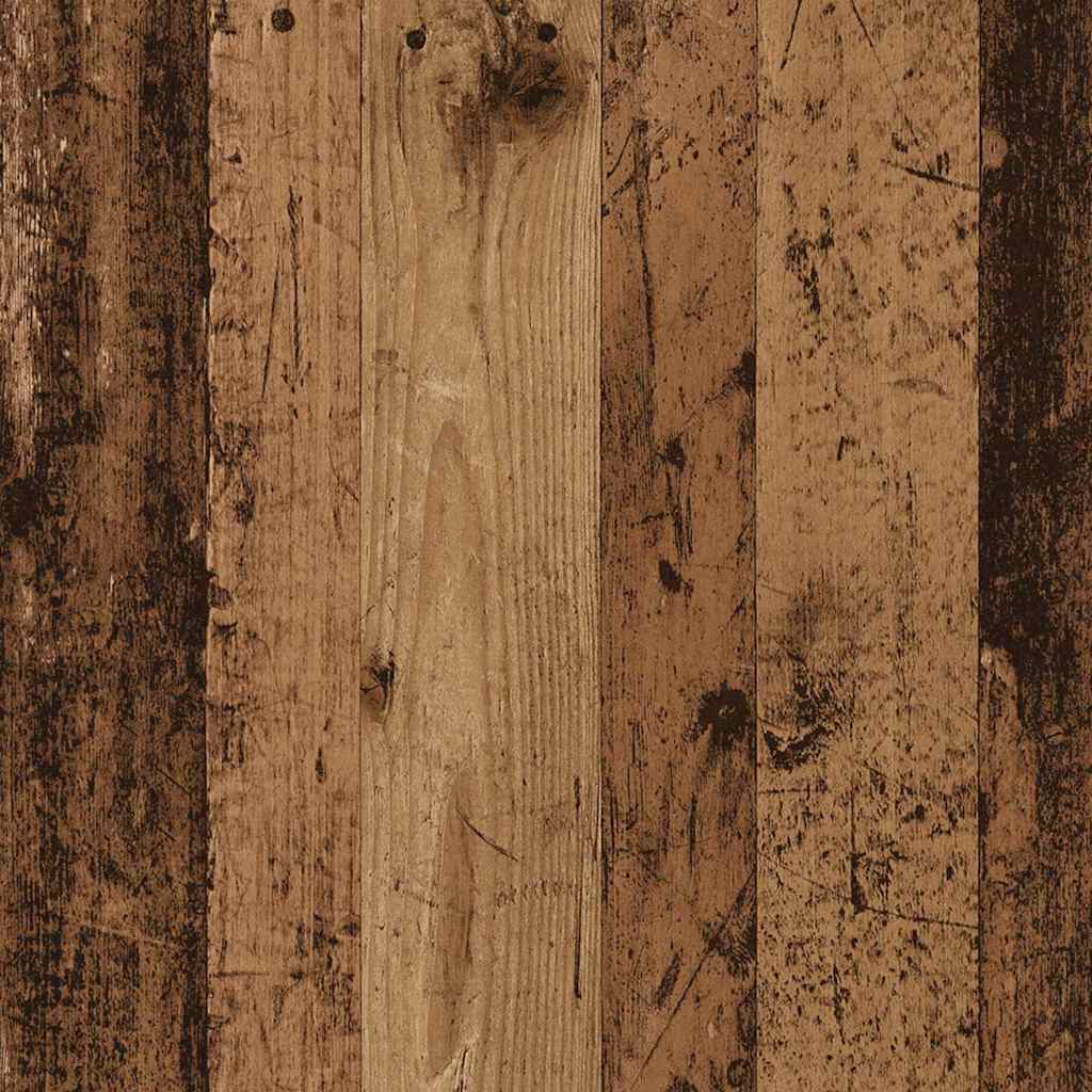 vidaXL Aufbewahrungskopfteil mit Regal Altholz 90 cm Holzwerkstoff