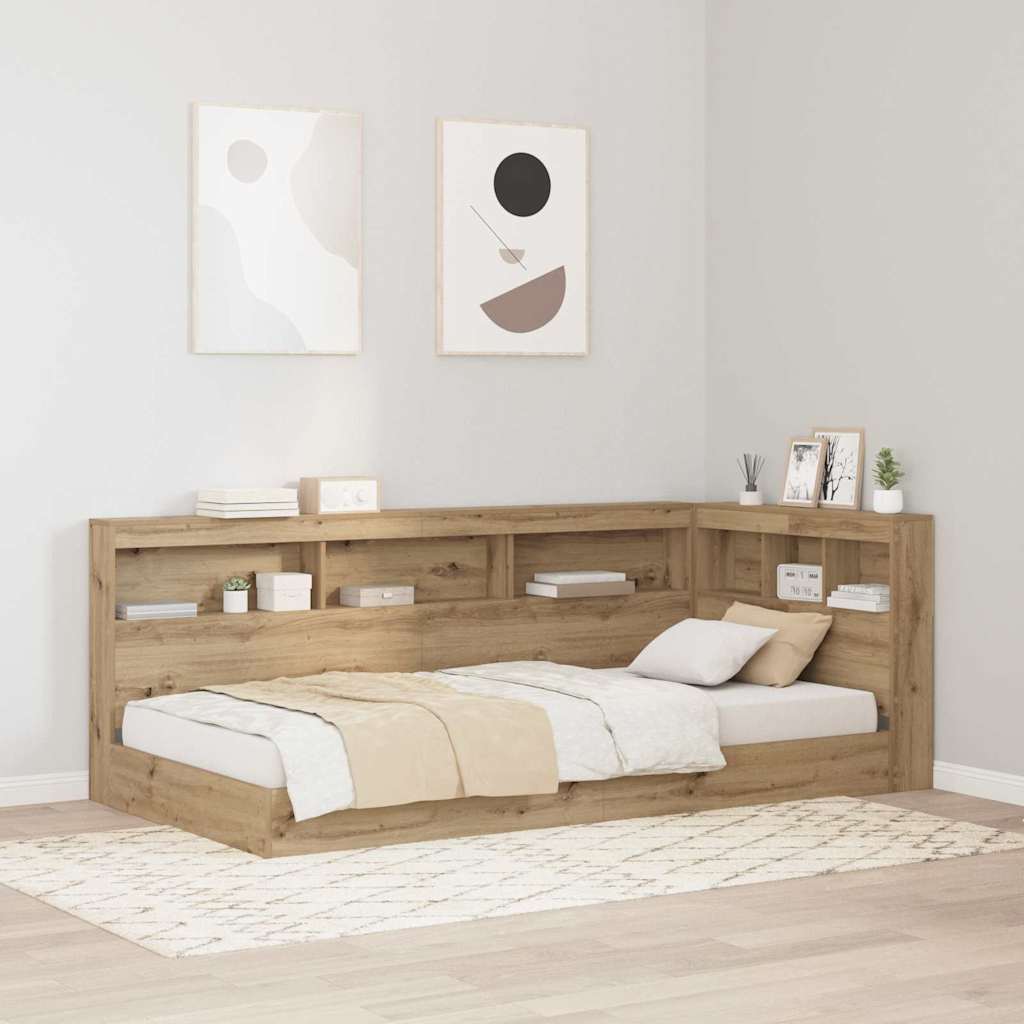 vidaXL Aufbewahrungskopfteil Artisan-Eiche 90 cm Holzwerkstoff