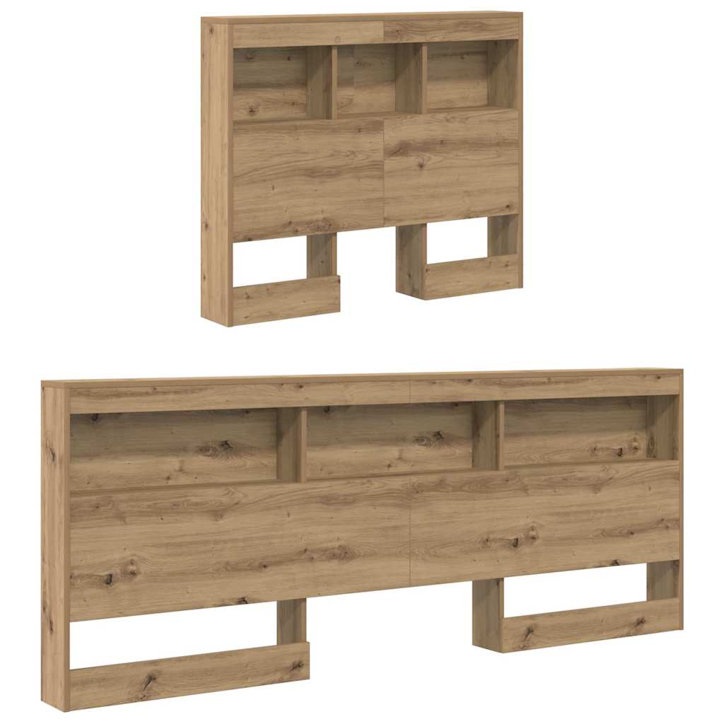 vidaXL Aufbewahrungskopfteil Artisan-Eiche 90 cm Holzwerkstoff