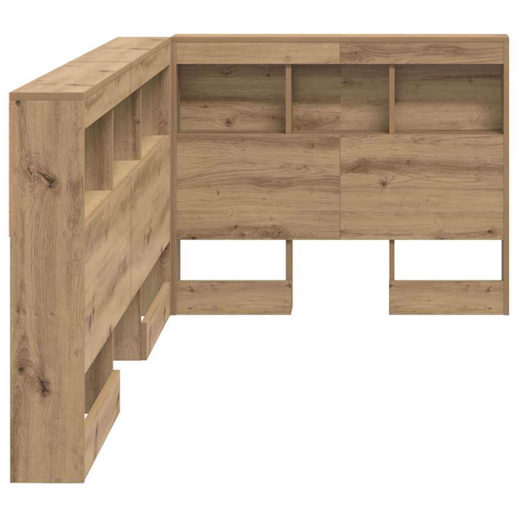 vidaXL Aufbewahrungskopfteil Artisan-Eiche 90 cm Holzwerkstoff