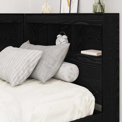 vidaXL Aufbewahrungskopfteil Schwarz Eichen-Optik 75 cm Holzwerkstoff