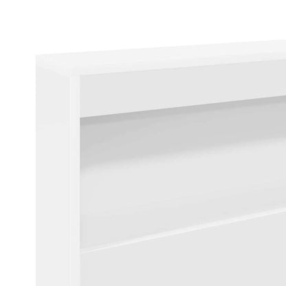 vidaXL Aufbewahrungskopfteil mit Regal Weiß 207,5 x 137,5 x 76,5 cm