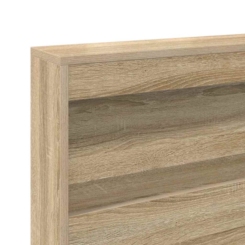 vidaXL Aufbewahrungskopfteil Sonoma-Eiche 207,5 x 137,5 x 76,5 cm