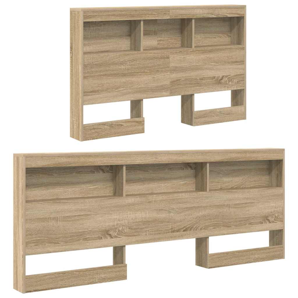 vidaXL Aufbewahrungskopfteil Sonoma-Eiche 207,5 x 137,5 x 76,5 cm