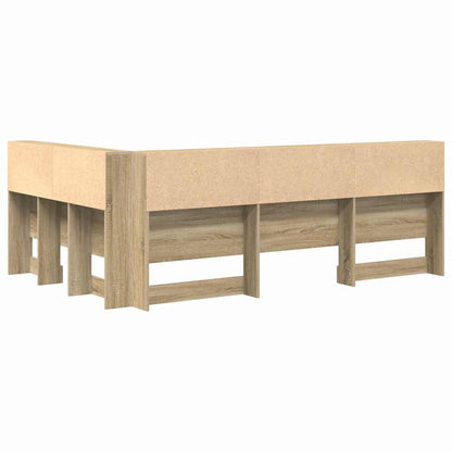 vidaXL Aufbewahrungskopfteil Sonoma-Eiche 207,5 x 137,5 x 76,5 cm