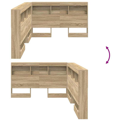 vidaXL Aufbewahrungskopfteil Sonoma-Eiche 207,5 x 137,5 x 76,5 cm
