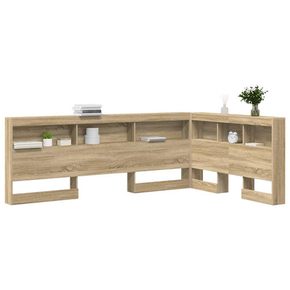 vidaXL Aufbewahrungskopfteil Sonoma-Eiche 207,5 x 137,5 x 76,5 cm