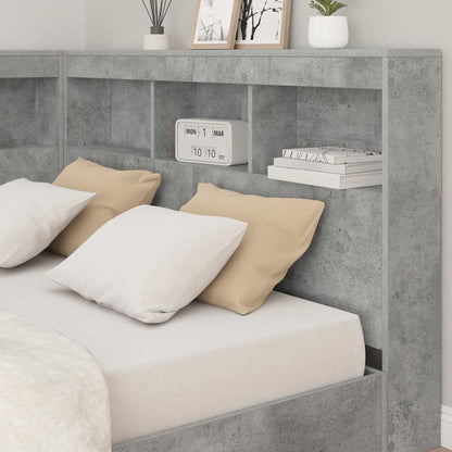 vidaXL Aufbewahrungskopfteil Beton Grau 207,5 x 137,5 x 76,5 cm