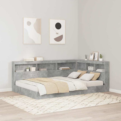 vidaXL Aufbewahrungskopfteil Beton Grau 207,5 x 137,5 x 76,5 cm