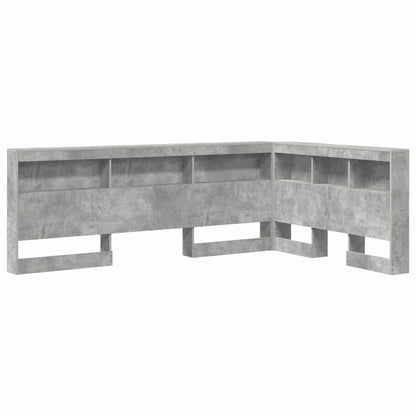 vidaXL Aufbewahrungskopfteil Beton Grau 207,5 x 137,5 x 76,5 cm