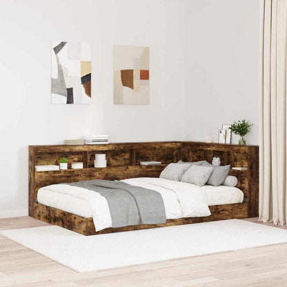 vidaXL Aufbewahrungskopfteil Geräucherte Eiche 207,5 x 137,5 x 76,5 cm