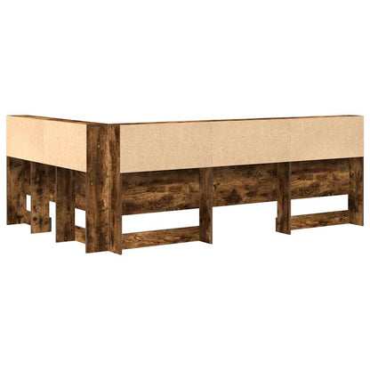 vidaXL Aufbewahrungskopfteil Geräucherte Eiche 207,5 x 137,5 x 76,5 cm
