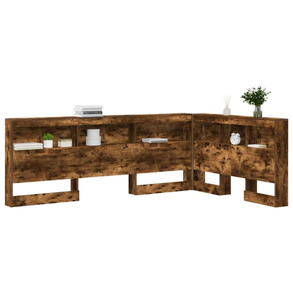 vidaXL Aufbewahrungskopfteil Geräucherte Eiche 207,5 x 137,5 x 76,5 cm