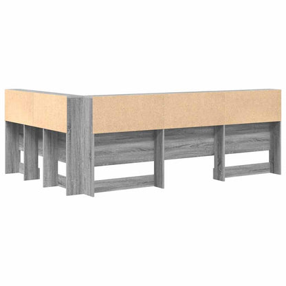vidaXL Aufbewahrungskopfteil Graues Sonoma 207,5 x 137,5 x 76,5 cm