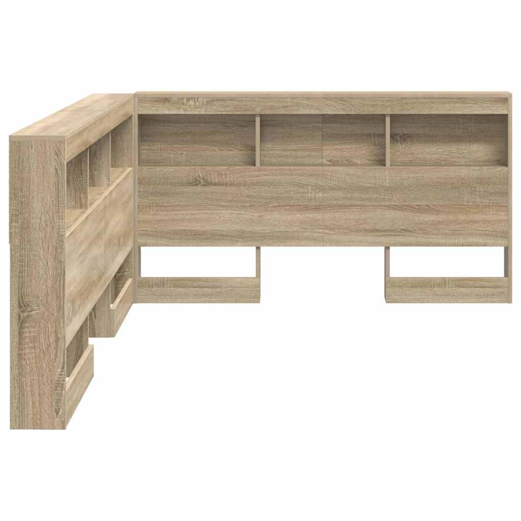 vidaXL Aufbewahrungskopfteil Sonoma-Eiche 140 cm Holzwerkstoff