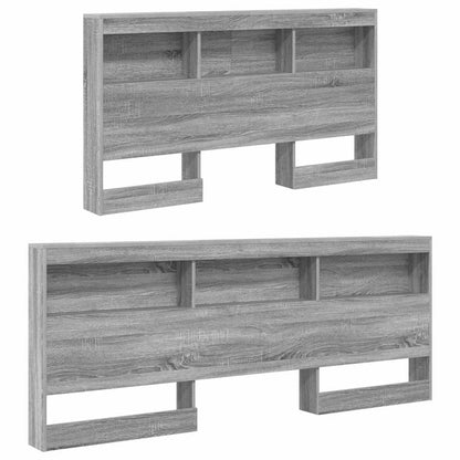 vidaXL Aufbewahrungskopfteil Graues Sonoma 140 cm Holzwerkstoff