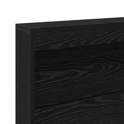vidaXL Aufbewahrungskopfteil Schwarz Eichen-Optik 135 cm Holzwerkstoff
