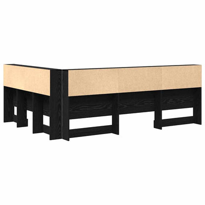vidaXL Aufbewahrungskopfteil Schwarz Eichen-Optik 135 cm Holzwerkstoff