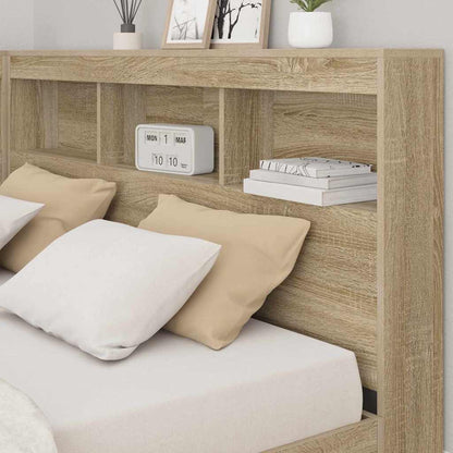 vidaXL Aufbewahrungskopfteil Sonoma-Eiche 135 cm Holzwerkstoff