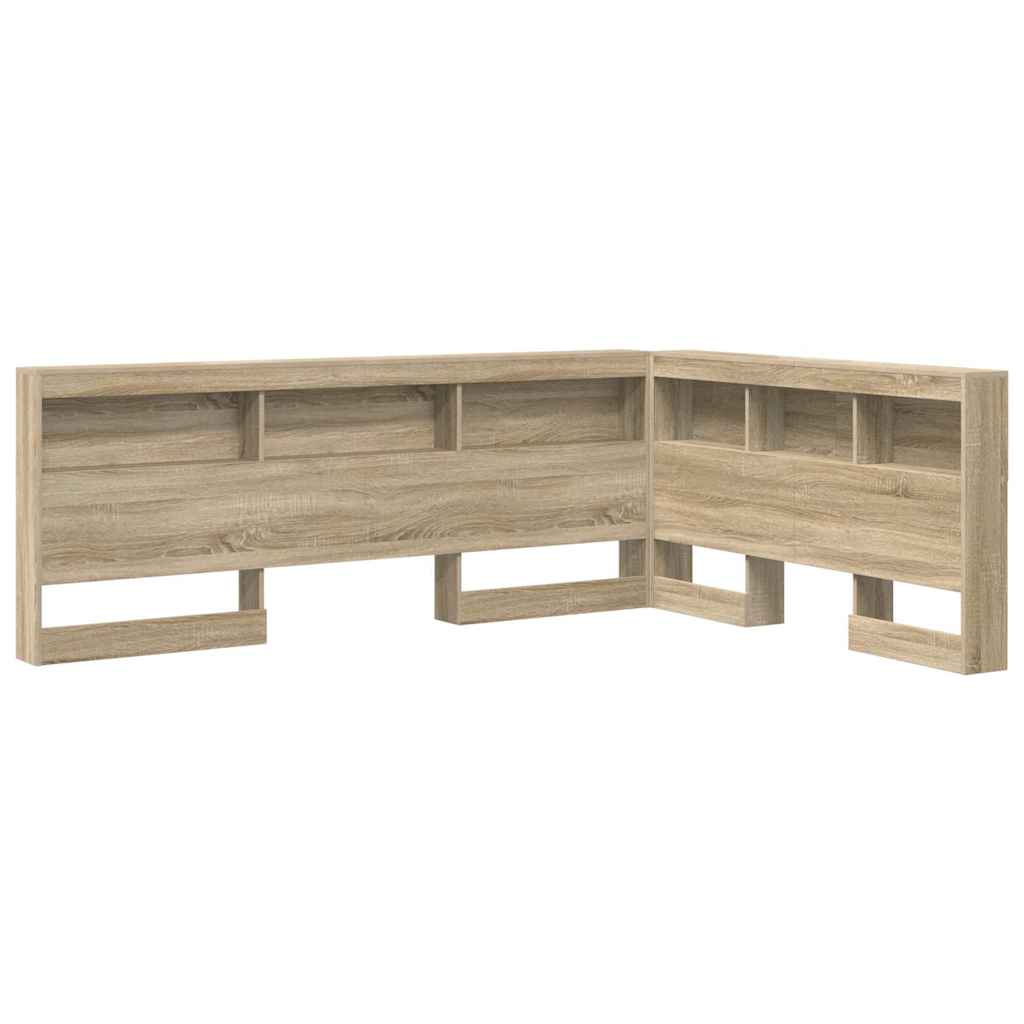 vidaXL Aufbewahrungskopfteil Sonoma-Eiche 135 cm Holzwerkstoff