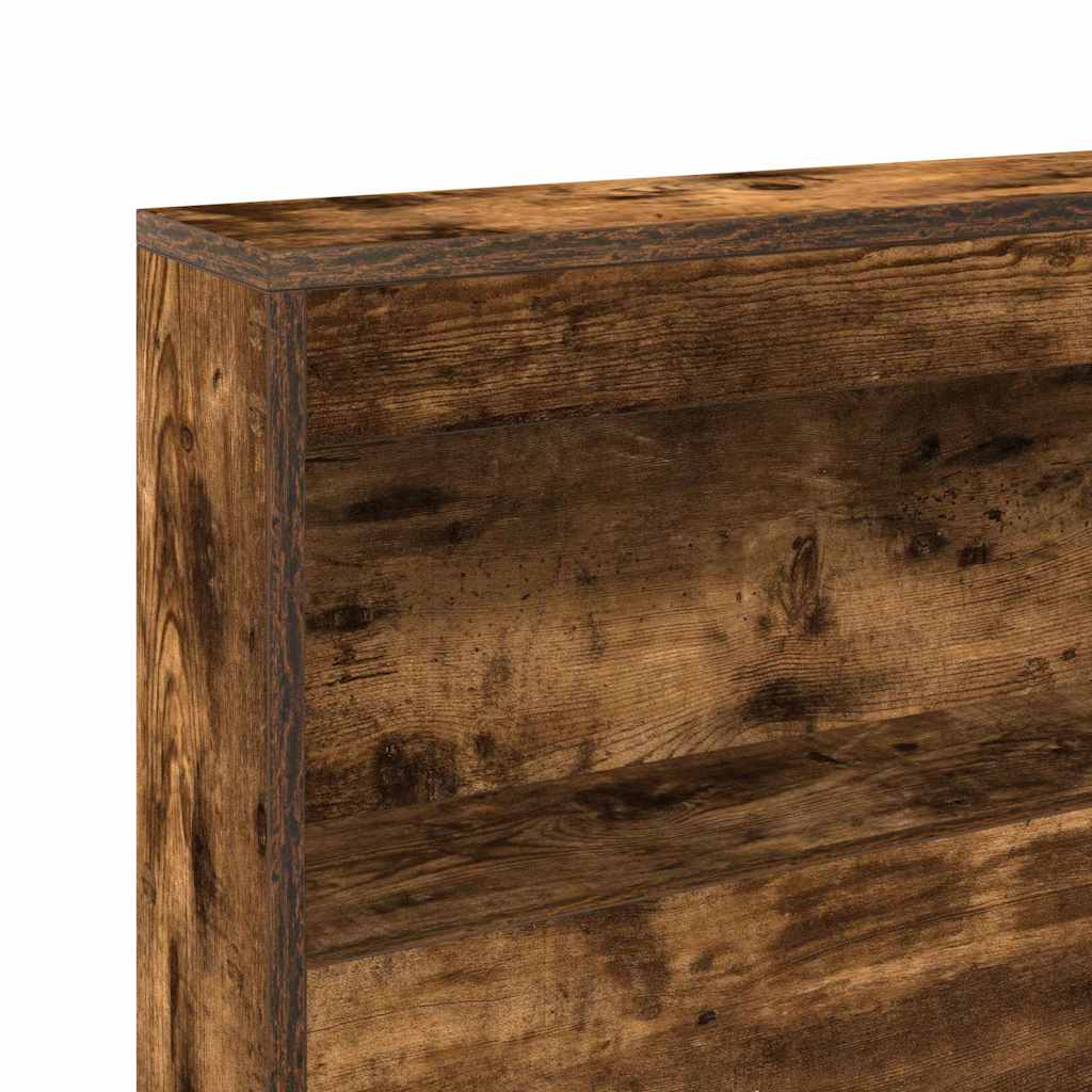 vidaXL Aufbewahrungskopfteil Geräucherte Eiche 135 cm Holzwerkstoff