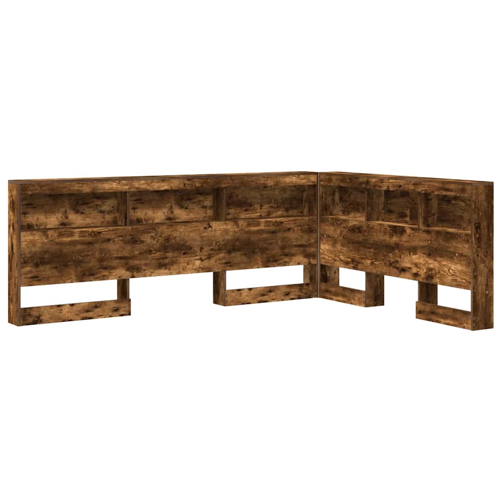 vidaXL Aufbewahrungskopfteil Geräucherte Eiche 135 cm Holzwerkstoff