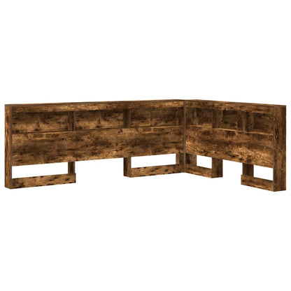 vidaXL Aufbewahrungskopfteil Geräucherte Eiche 135 cm Holzwerkstoff