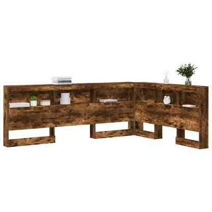 vidaXL Aufbewahrungskopfteil Geräucherte Eiche 135 cm Holzwerkstoff