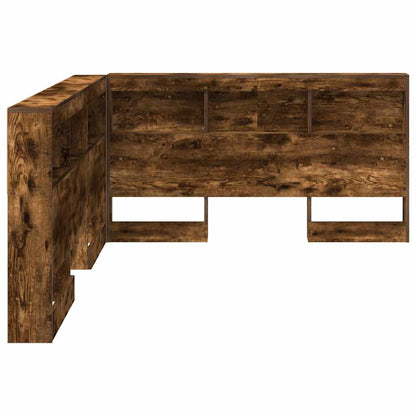 vidaXL Aufbewahrungskopfteil Geräucherte Eiche 135 cm Holzwerkstoff