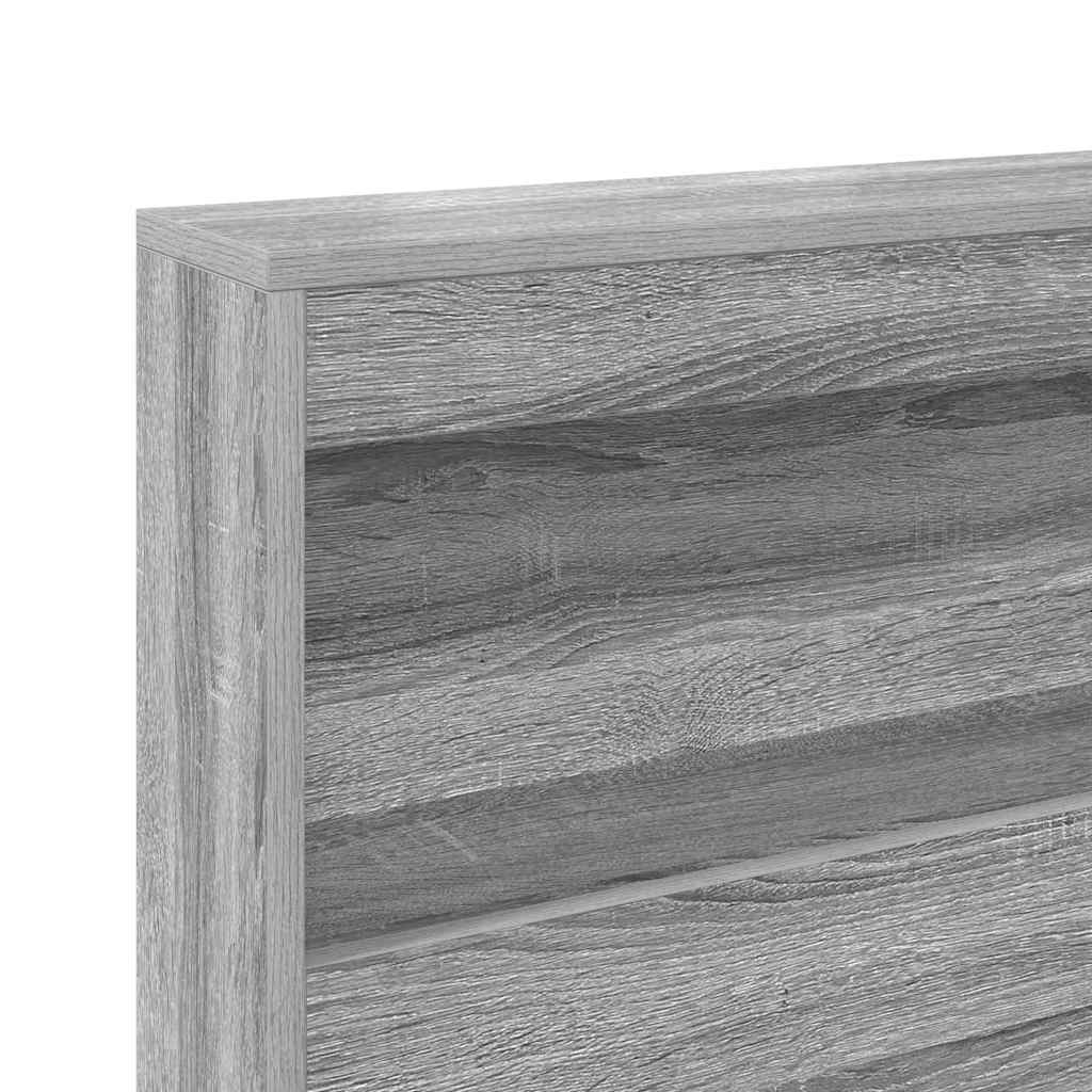 vidaXL Aufbewahrungskopfteil Graues Sonoma 135 cm Holzwerkstoff