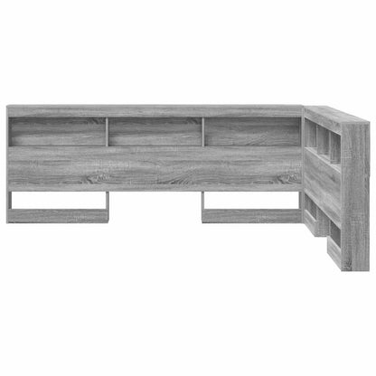 vidaXL Aufbewahrungskopfteil Graues Sonoma 135 cm Holzwerkstoff
