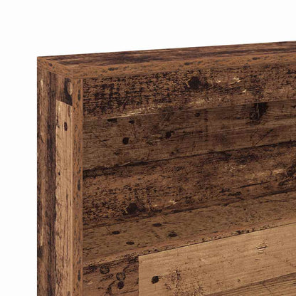 vidaXL Aufbewahrungskopfteil mit Regal Altholz 135 cm Holzwerkstoff