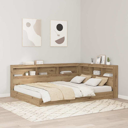 vidaXL Aufbewahrungskopfteil Artisan-Eiche 135 cm Holzwerkstoff