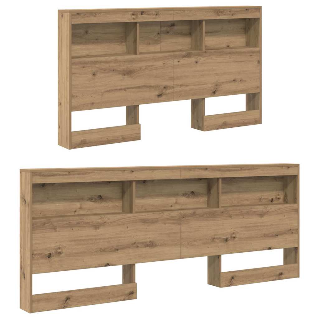 vidaXL Aufbewahrungskopfteil Artisan-Eiche 135 cm Holzwerkstoff