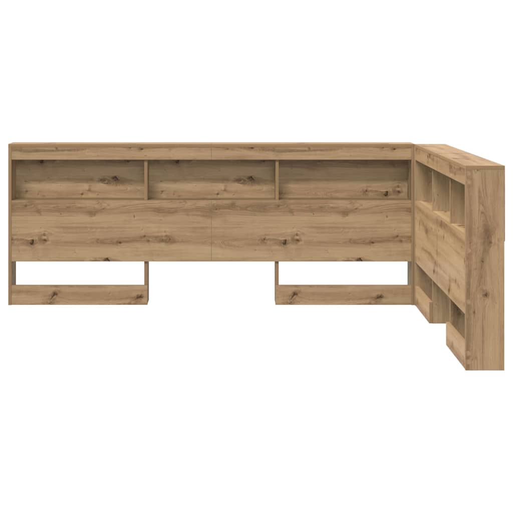 vidaXL Aufbewahrungskopfteil Artisan-Eiche 135 cm Holzwerkstoff