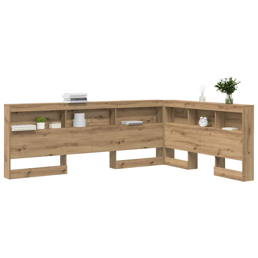vidaXL Aufbewahrungskopfteil Artisan-Eiche 135 cm Holzwerkstoff