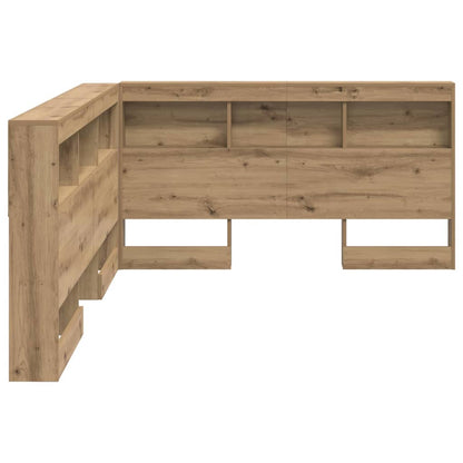 vidaXL Aufbewahrungskopfteil Artisan-Eiche 135 cm Holzwerkstoff