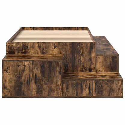 Aufbewahrungsbettgestell Geräucherte Eiche 80 cm Holzwerkstoff
