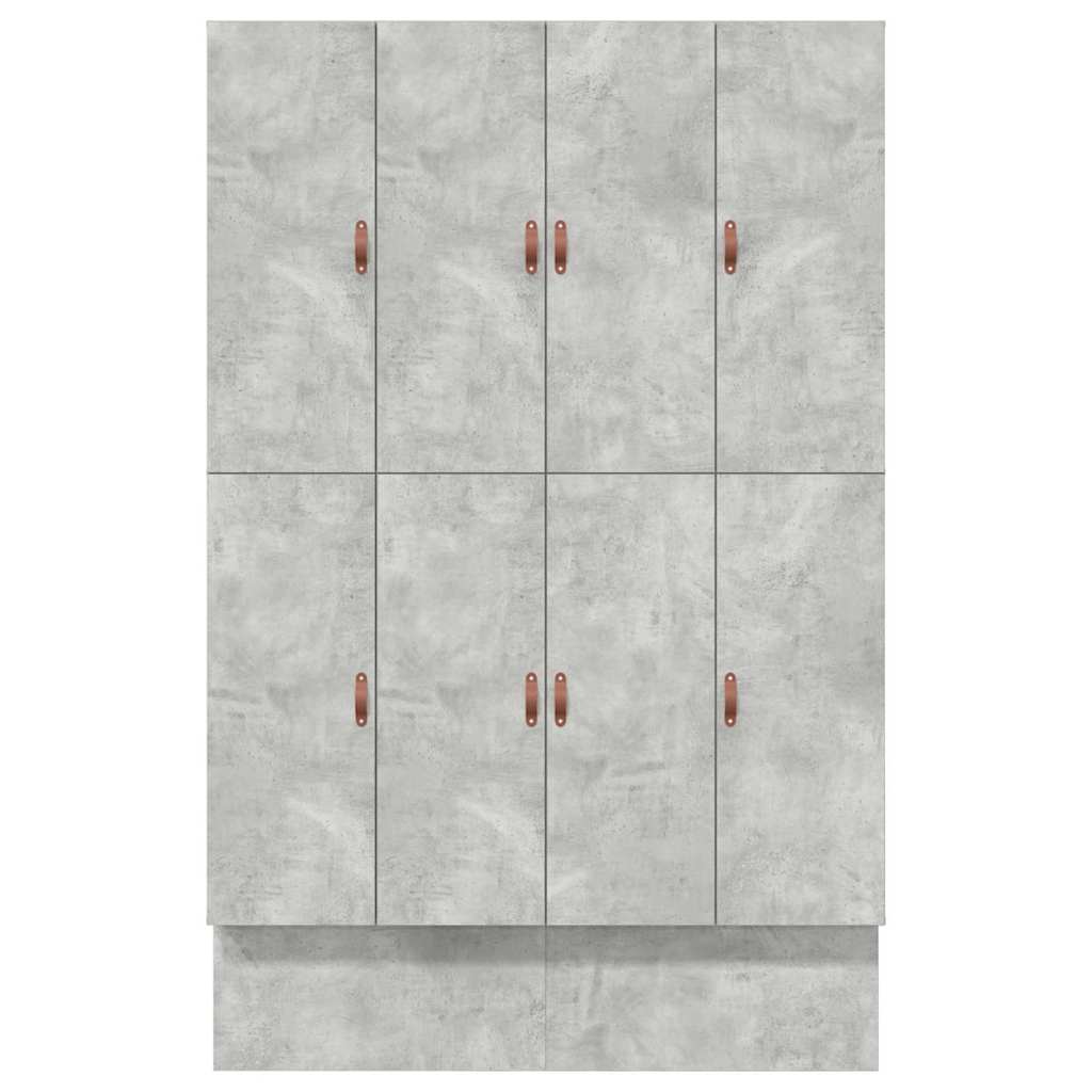 Aufbewahrungsbettgestell Beton Grau 150 cm Holzwerkstoff