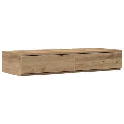 vidaXL Aufbewahrungsbettgestell Artisan-Eiche 90 cm Holzwerkstoff