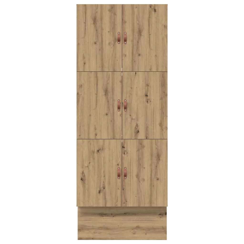 vidaXL Aufbewahrungsbettgestell Artisan-Eiche 90 cm Holzwerkstoff