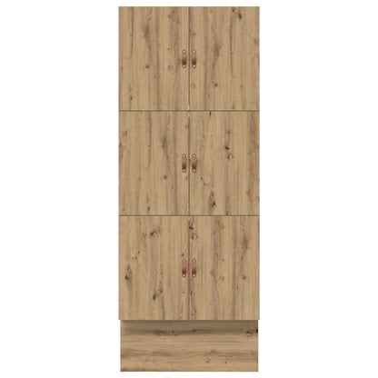 vidaXL Aufbewahrungsbettgestell Artisan-Eiche 90 cm Holzwerkstoff