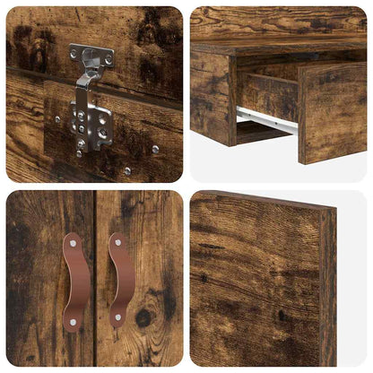 Aufbewahrungsbettgestell Geräucherte Eiche 75 cm Holzwerkstoff