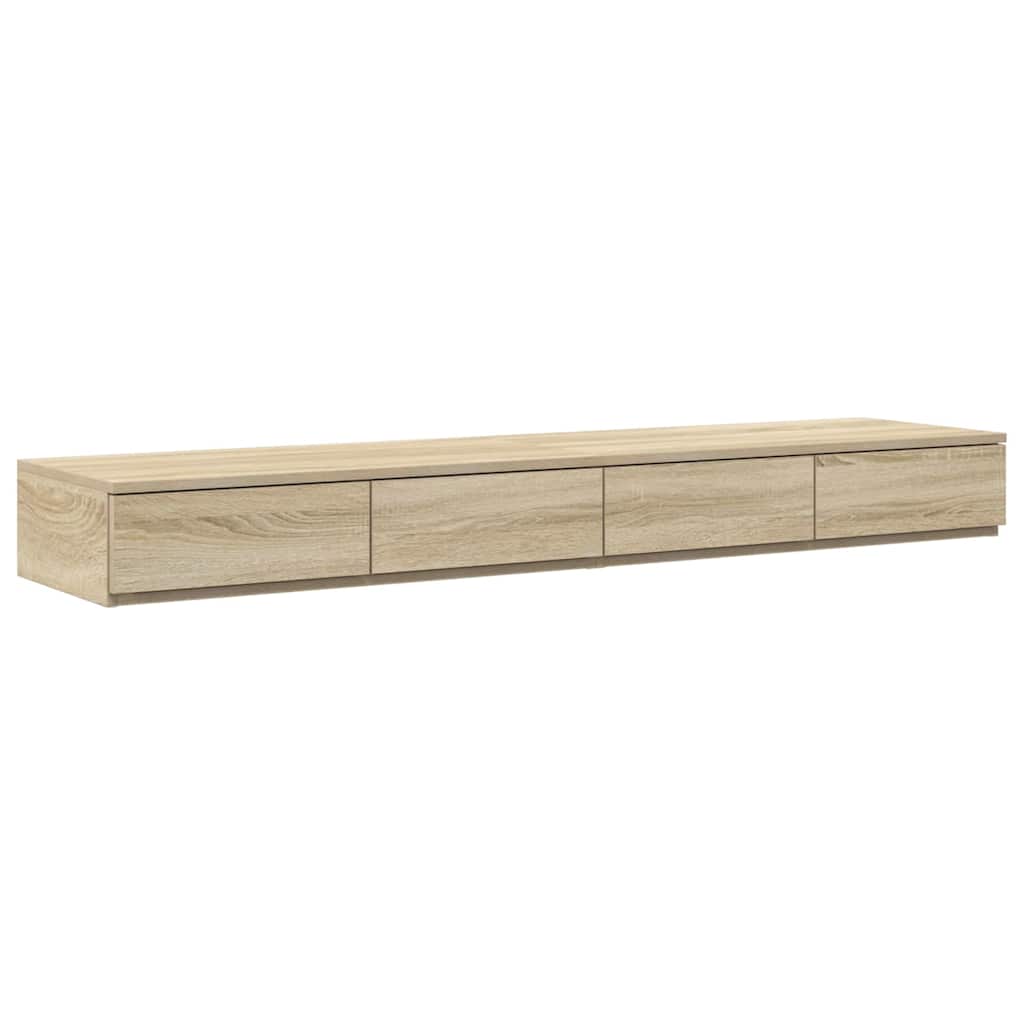 Aufbewahrungsbettgestell Sonoma-Eiche 140 cm Holzwerkstoff